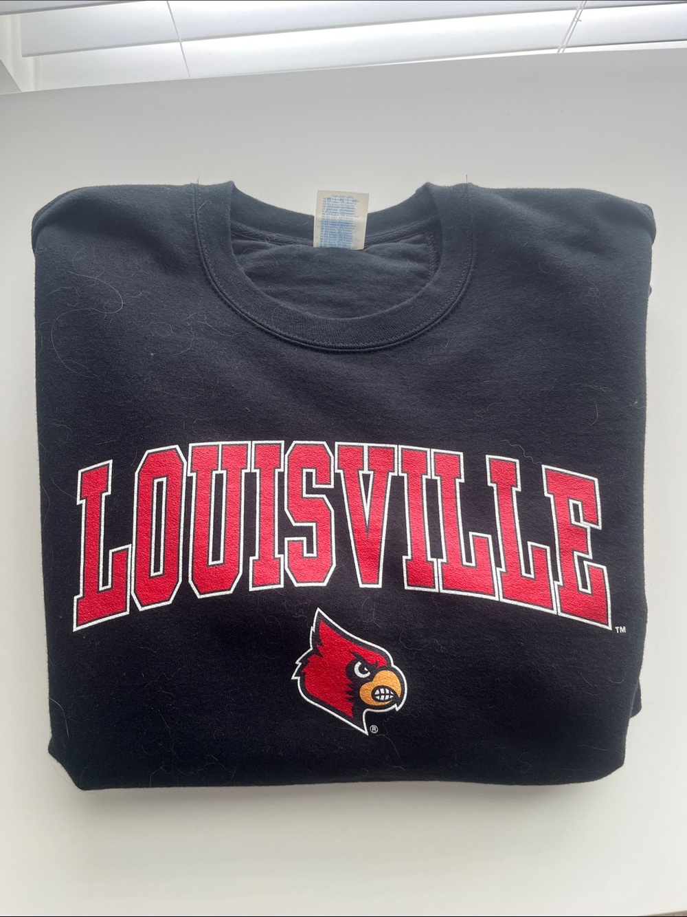 Port and Company Black Louisville Cardinals Sweatshirt